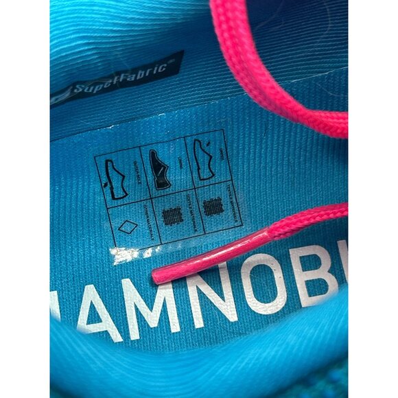 Nobull Mens 8.5 Womens 10 Training Blue Mesh SuperFabric Pink Laces Sneakers - Picture 4 of 10